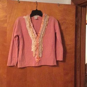 Pink embellished sweater